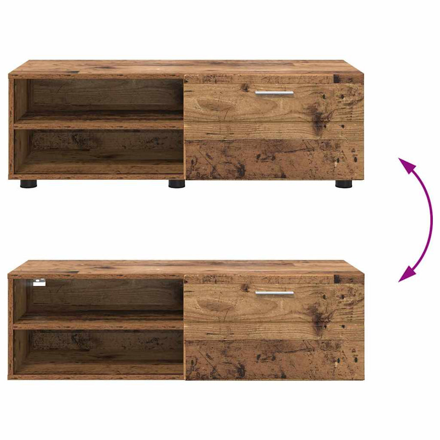 Houten Kast met lade Oudhout 100,5 x 39 x 30 cm Bewerkt hout