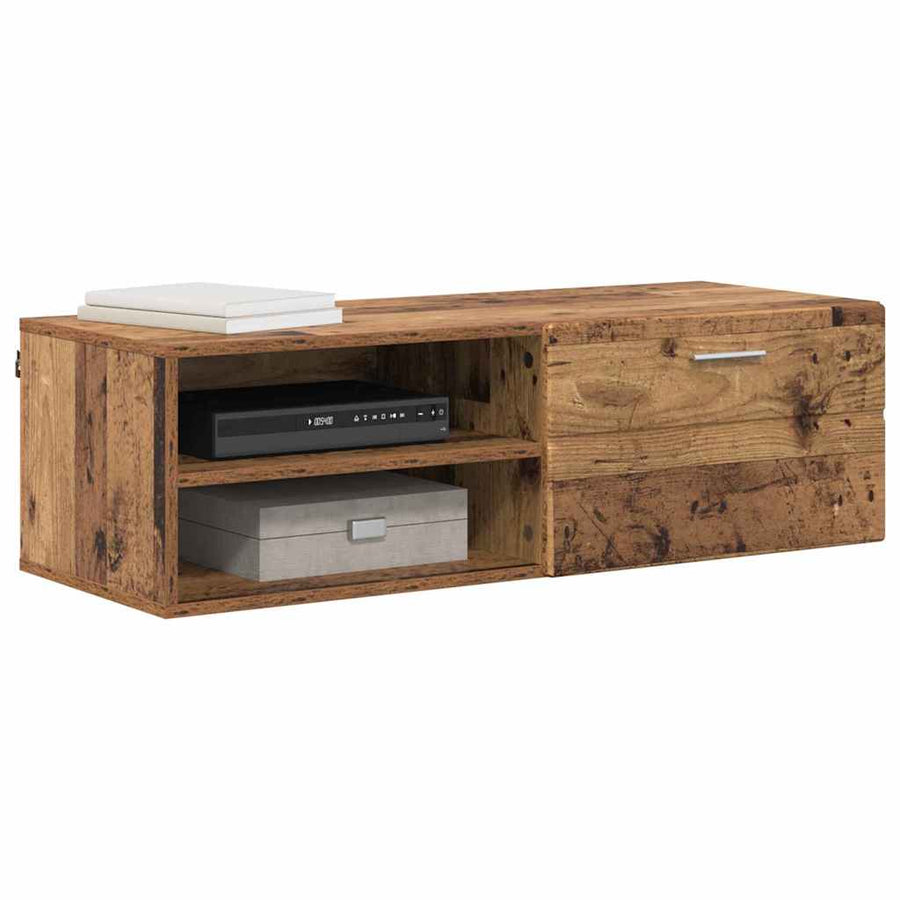 Houten Kast met lade Oudhout 100,5 x 39 x 30 cm Bewerkt hout