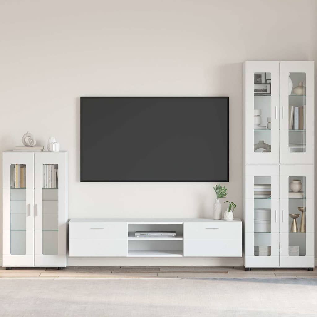 Dressoir met plank Wit 55,5 x 29 x 100 cm Bewerkt hout