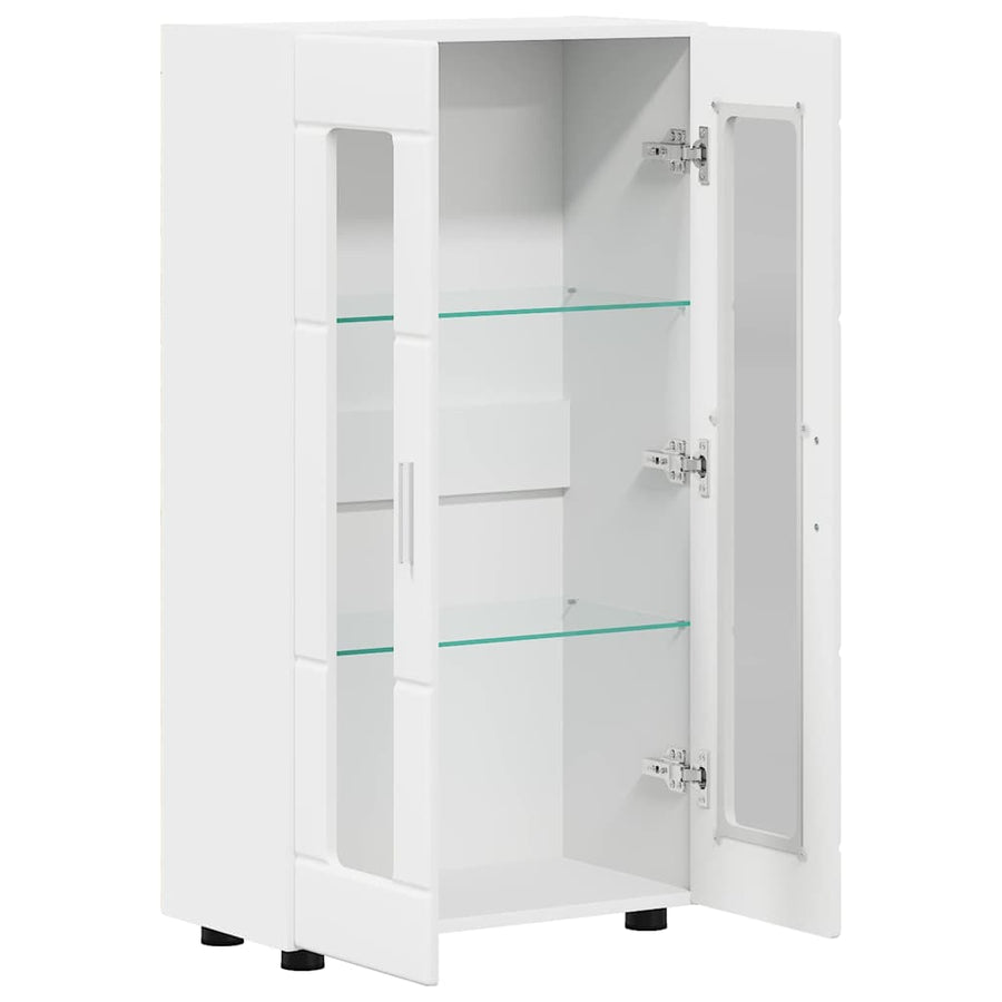 Dressoir met plank Wit 55,5 x 29 x 100 cm Bewerkt hout