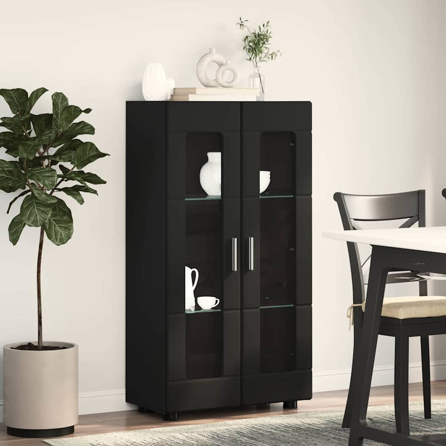 Dressoir met plank Zwart 55,5 x 29 x 100 cm Bewerkt hout