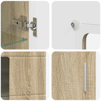 Dressoir met plank Sonoma Eiken 55,5 x 29 x 100 cm Bewerkt hout