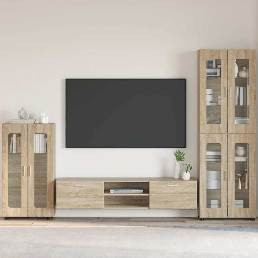 Dressoir met plank Sonoma Eiken 55,5 x 29 x 100 cm Bewerkt hout