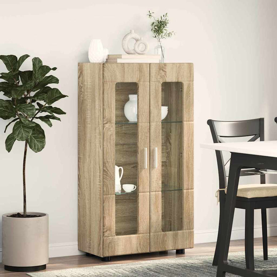 Dressoir met plank Sonoma Eiken 55,5 x 29 x 100 cm Bewerkt hout