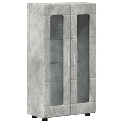 Dressoir met plank Beton Grijs 55,5 x 29 x 100 cm Bewerkt hout