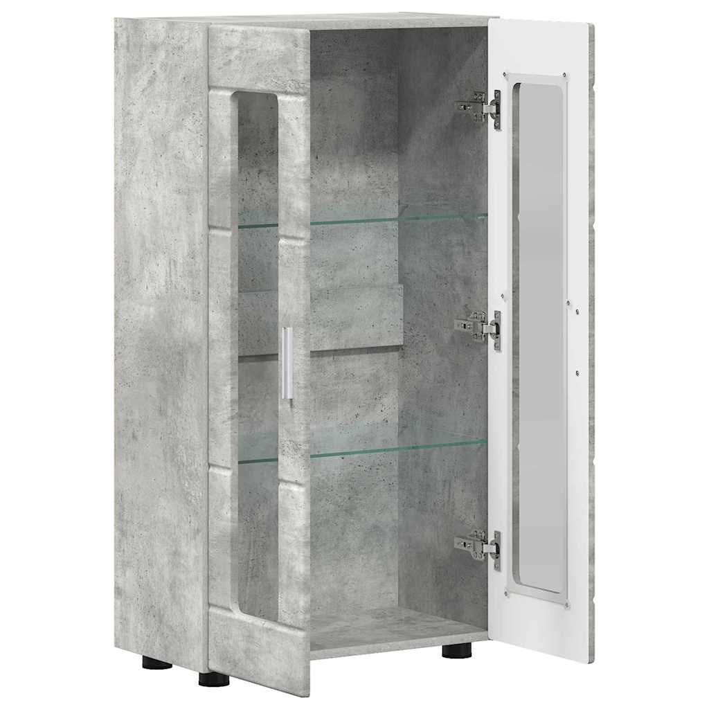 Dressoir met plank Beton Grijs 55,5 x 29 x 100 cm Bewerkt hout