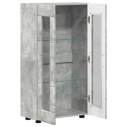 Dressoir met plank Beton Grijs 55,5 x 29 x 100 cm Bewerkt hout