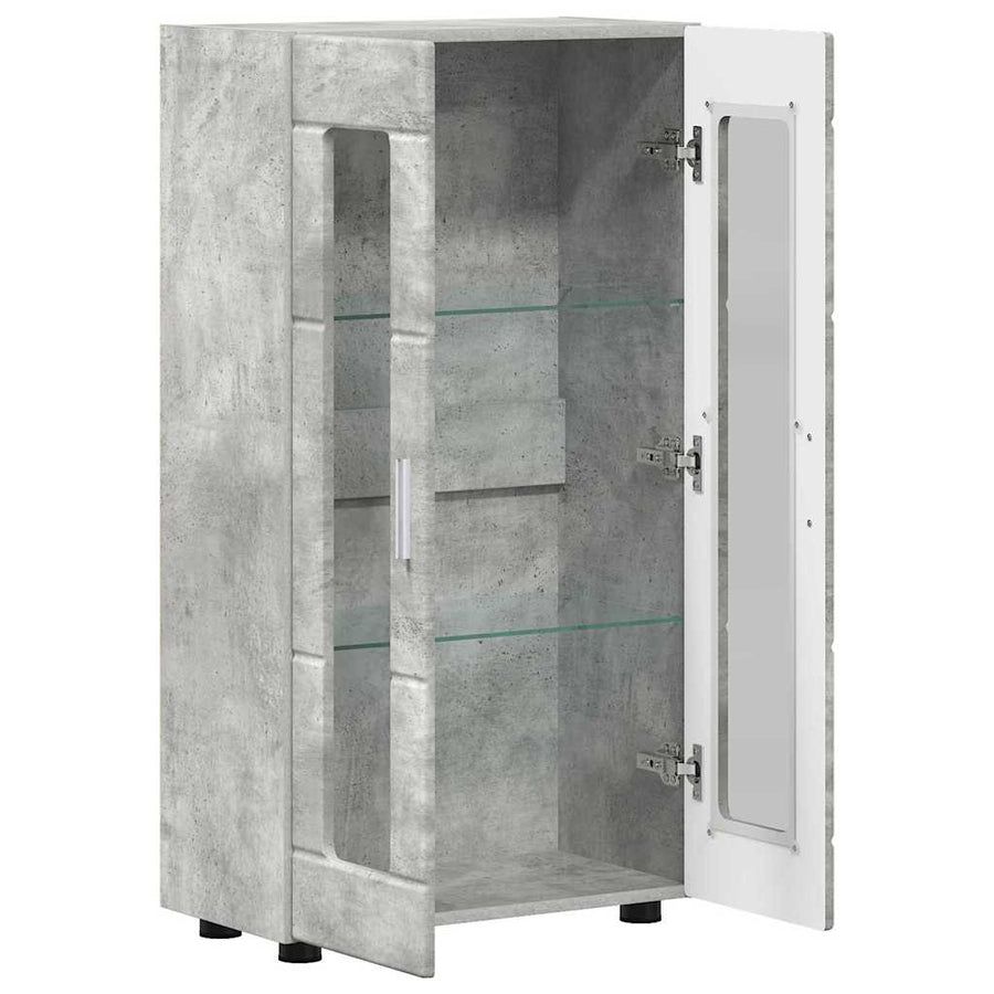 Dressoir met plank Beton Grijs 55,5 x 29 x 100 cm Bewerkt hout