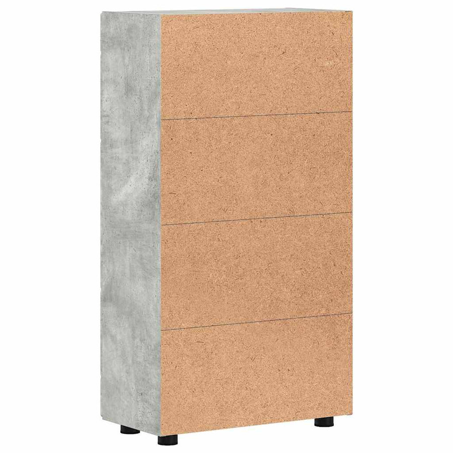 Dressoir met plank Beton Grijs 55,5 x 29 x 100 cm Bewerkt hout