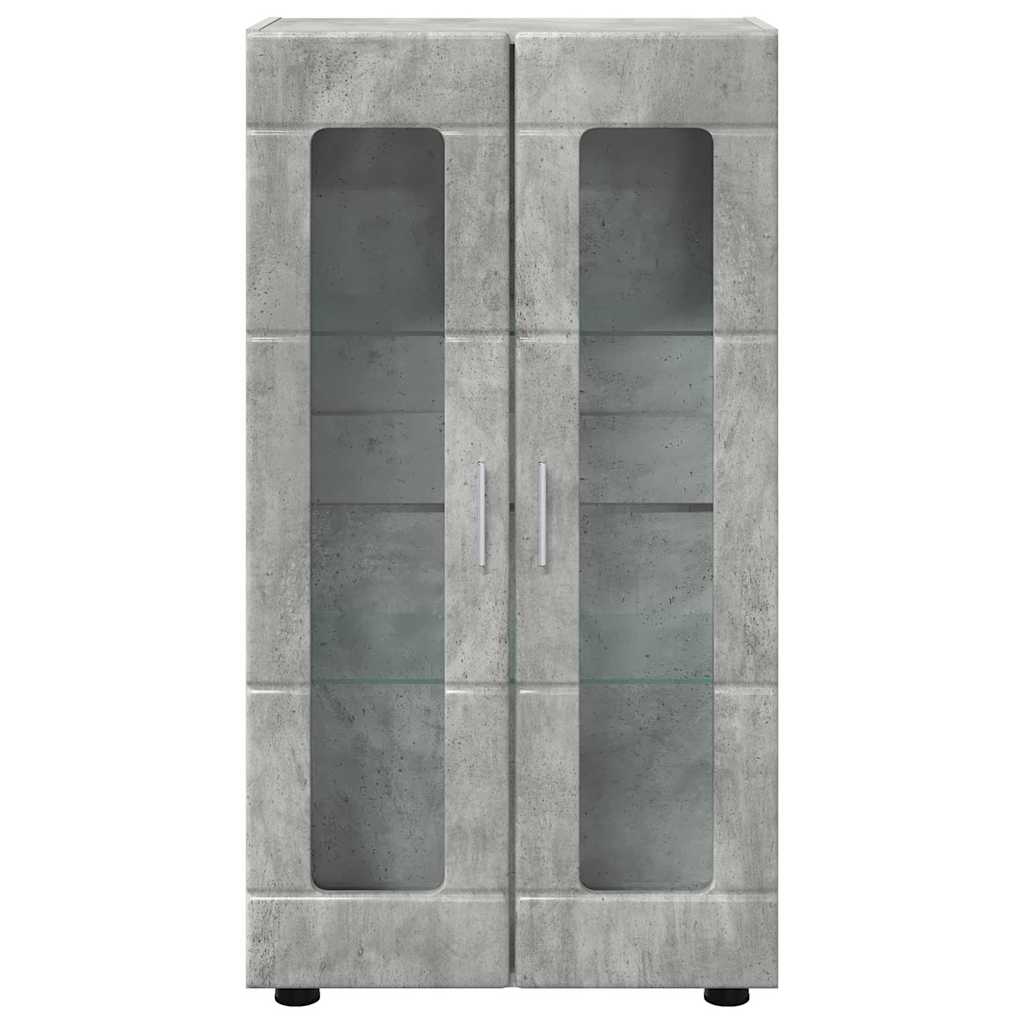Dressoir met plank Beton Grijs 55,5 x 29 x 100 cm Bewerkt hout