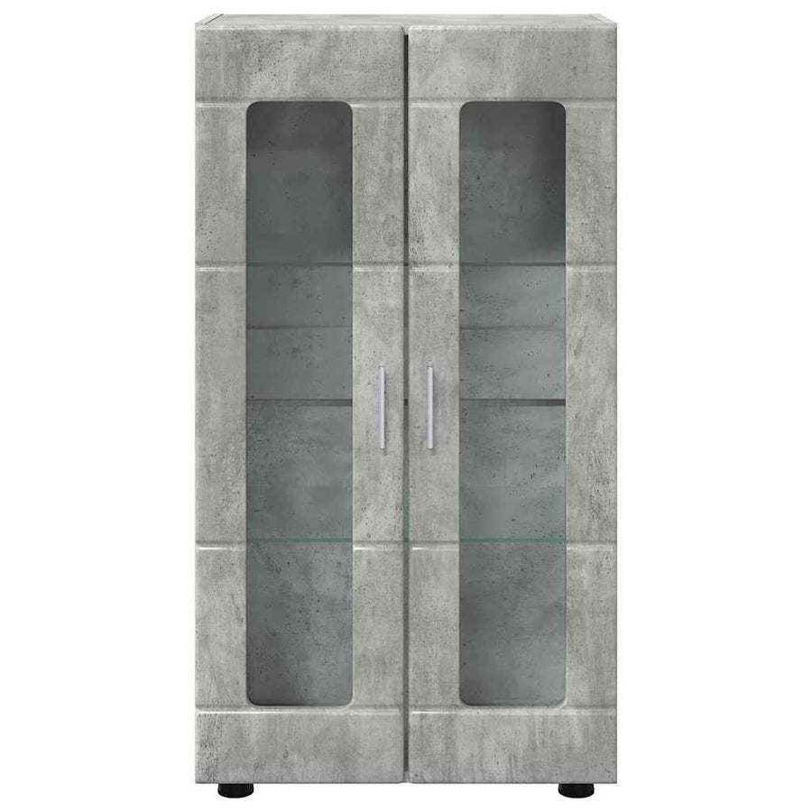 Dressoir met plank Beton Grijs 55,5 x 29 x 100 cm Bewerkt hout