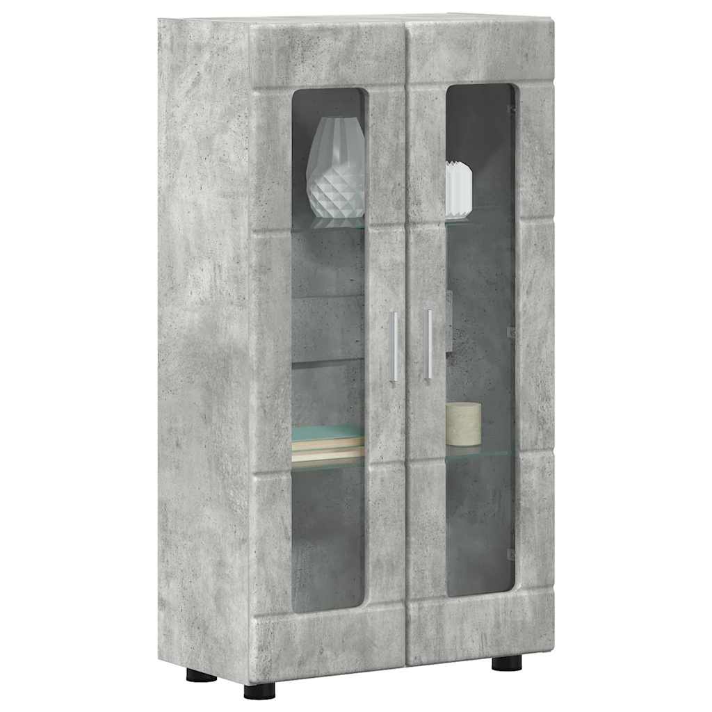 Dressoir met plank Beton Grijs 55,5 x 29 x 100 cm Bewerkt hout