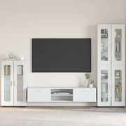 Dressoir 55,5x29x103 cm hoogglans wit bewerkt hout