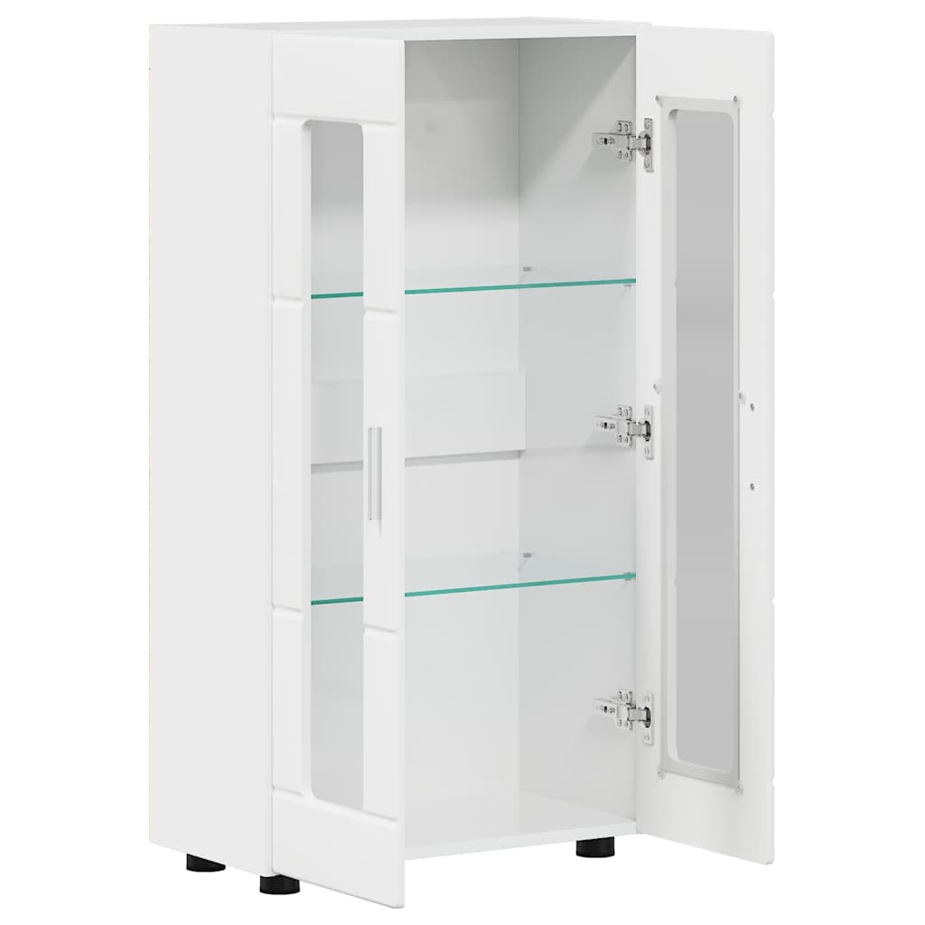 Dressoir Hoogglans wit 55,5 x 29 x 100 cm Bewerkt hout