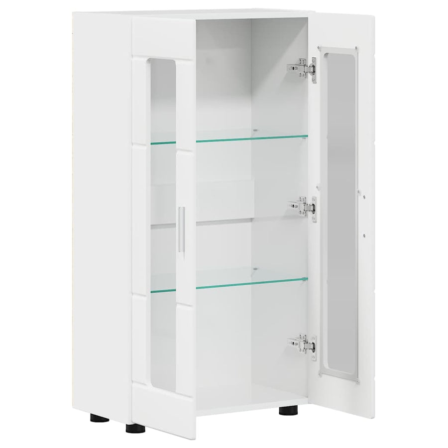 Dressoir Hoogglans wit 55,5 x 29 x 100 cm Bewerkt hout