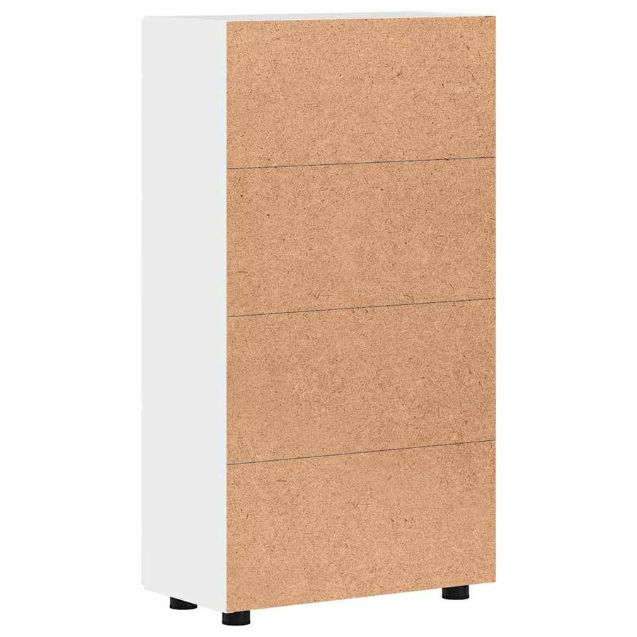 Dressoir Hoogglans wit 55,5 x 29 x 100 cm Bewerkt hout