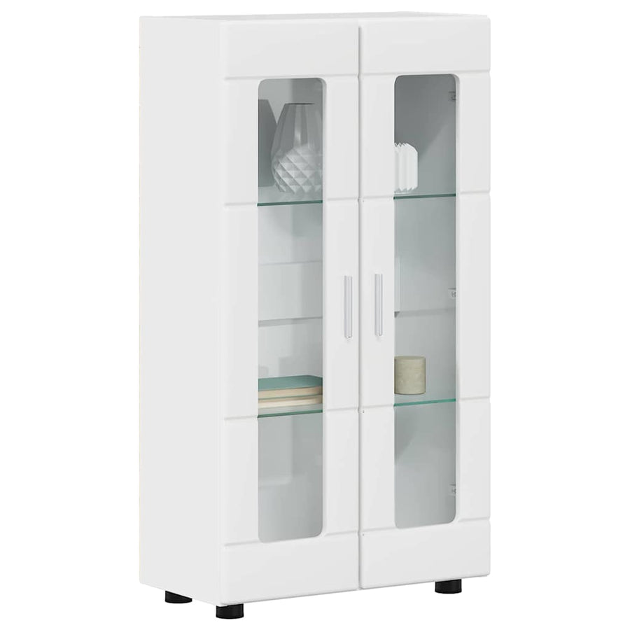 Dressoir Hoogglans wit 55,5 x 29 x 100 cm Bewerkt hout