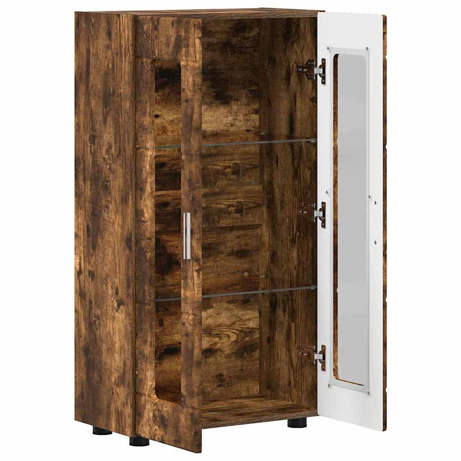 Dressoir Gerookt eiken 55,5 x 29 x 100 cm Bewerkt hout