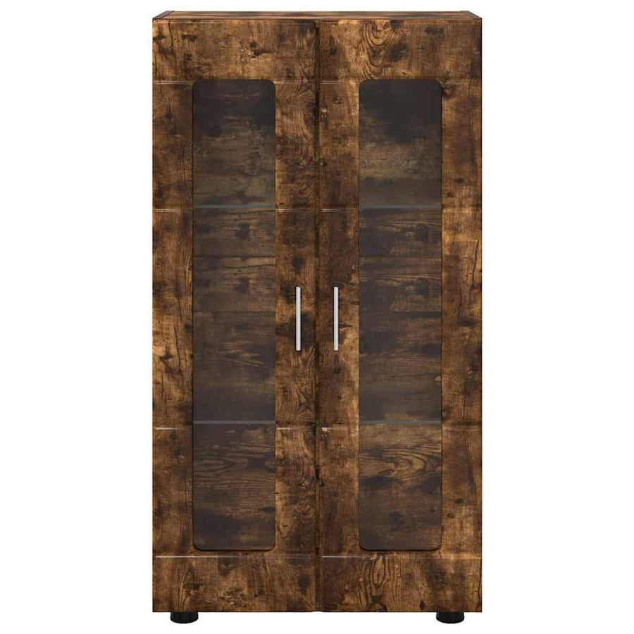 Dressoir Gerookt eiken 55,5 x 29 x 100 cm Bewerkt hout