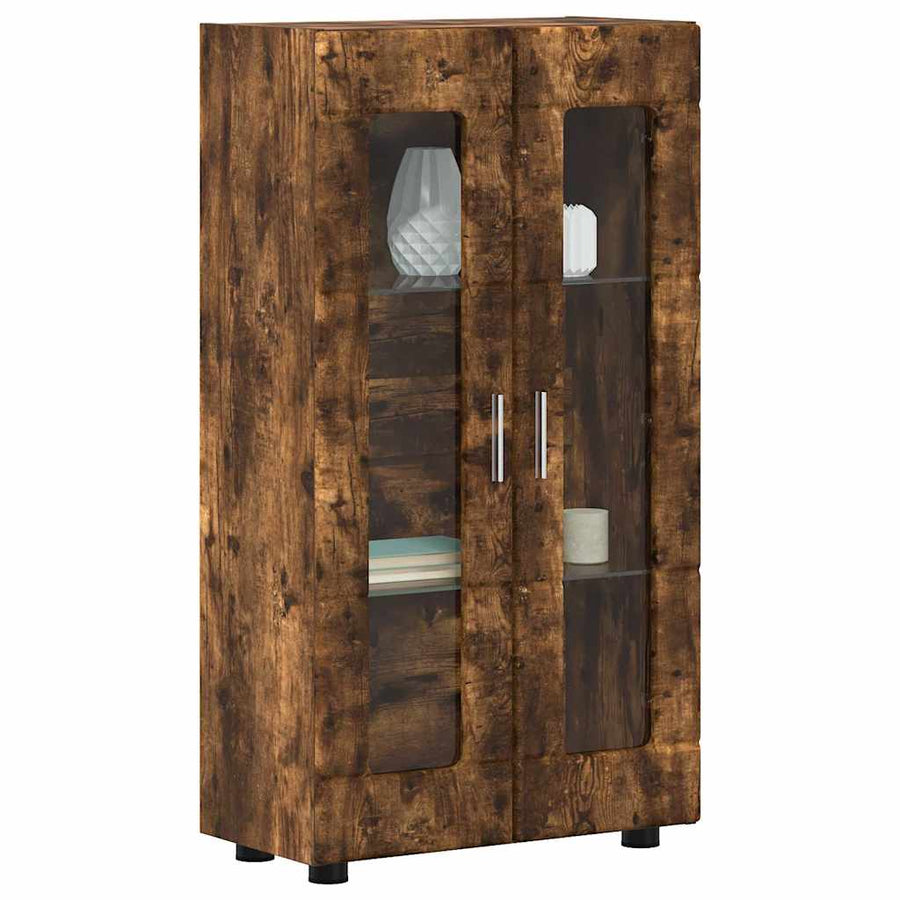 Dressoir Gerookt eiken 55,5 x 29 x 100 cm Bewerkt hout