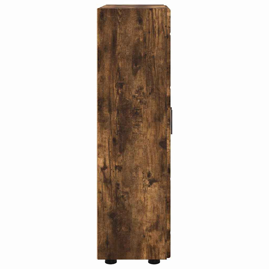 Dressoir Gerookt eiken 55,5 x 29 x 100 cm Bewerkt hout