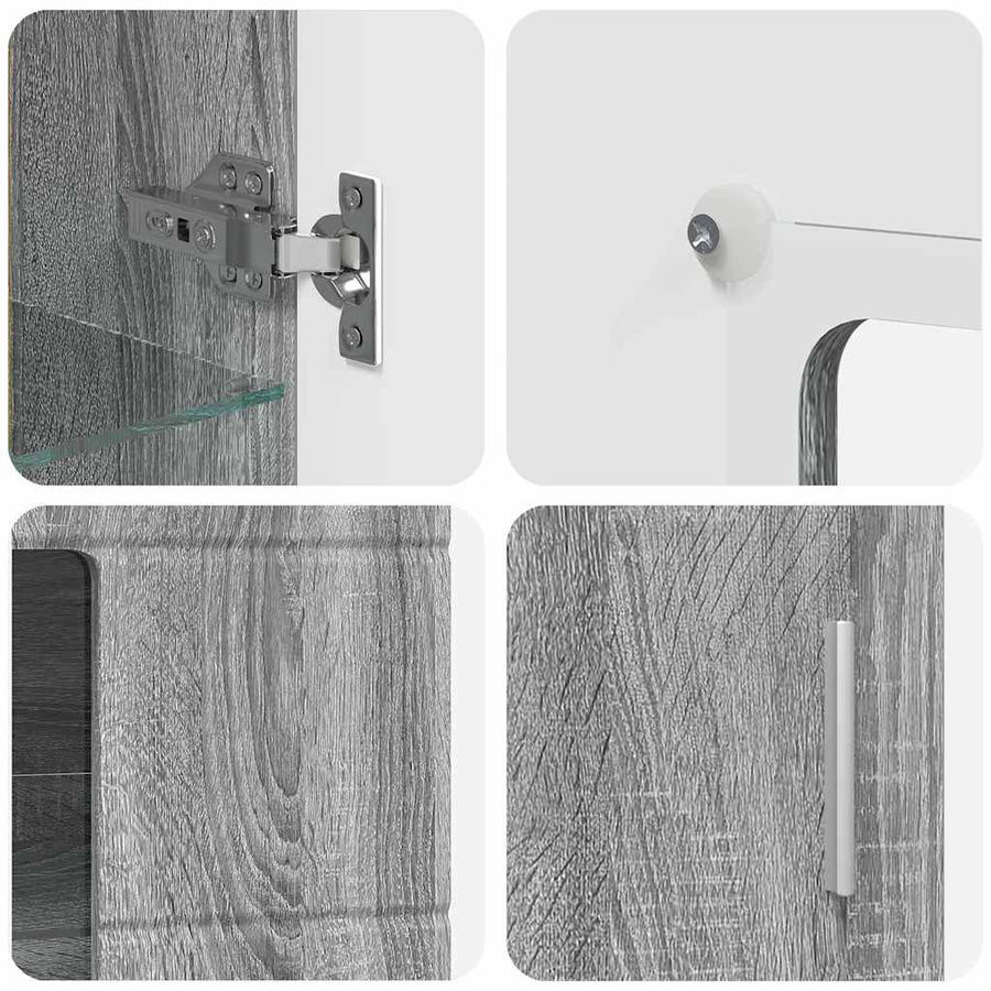 Dressoir met plank Grijs Sonoma 55,5 x 29 x 100 cm Bewerkt hout