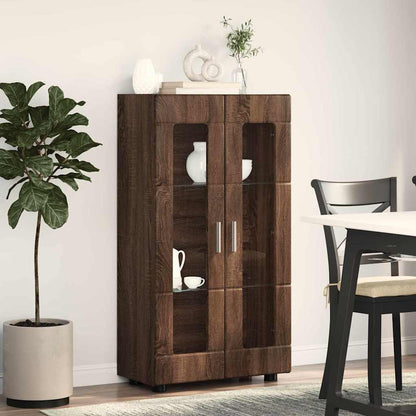 Dressoir met plank Bruin Eiken 55,5 x 29 x 100 cm Bewerkt hout