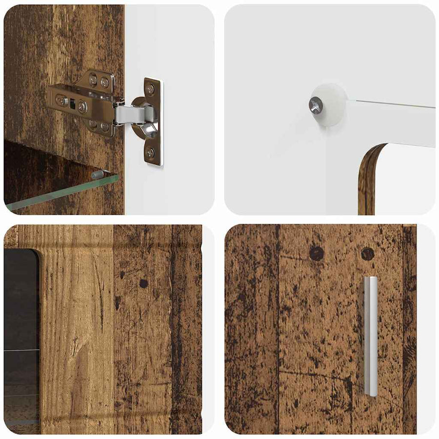 Dressoir met plank Oudhout 55,5 x 29 x 100 cm Bewerkt hout