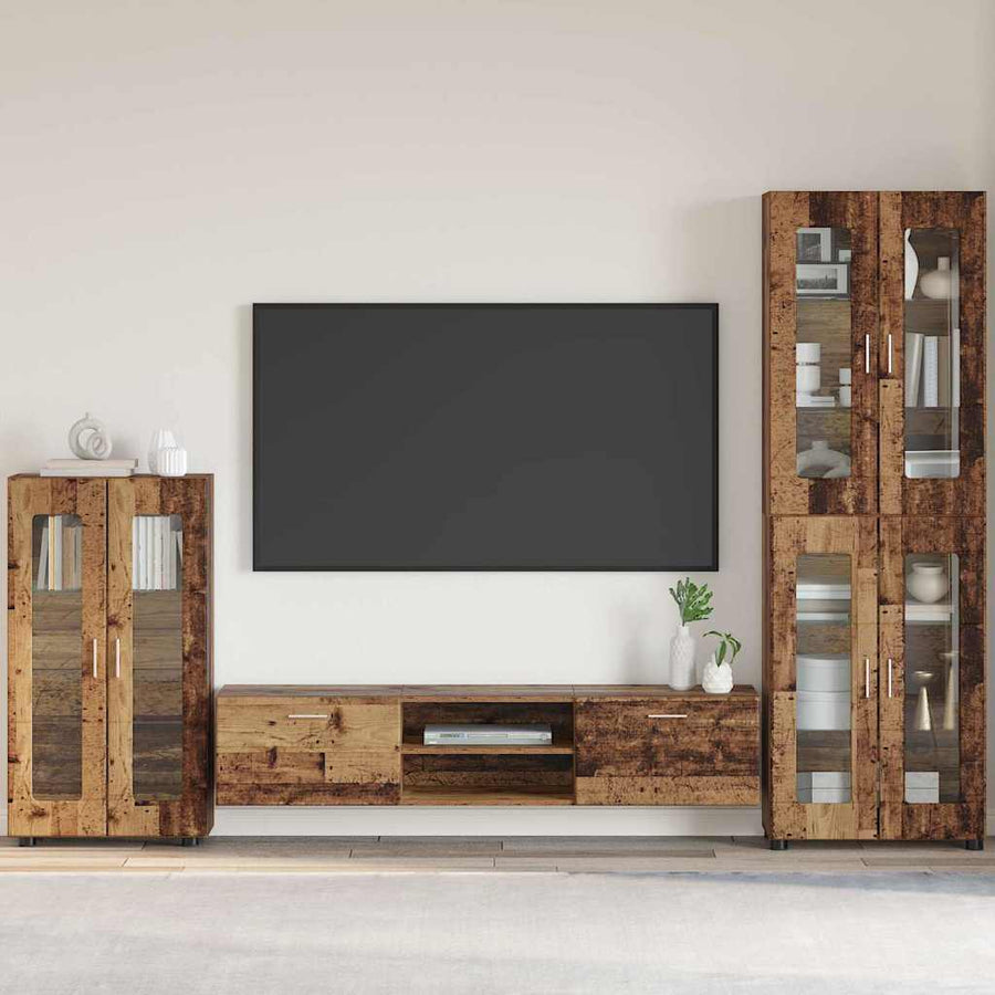 Dressoir met plank Oudhout 55,5 x 29 x 100 cm Bewerkt hout