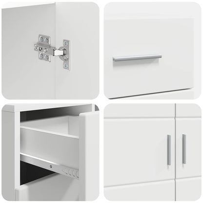 Houten Kast met lade Wit 88,5 x 30,5 x 73 cm Bewerkt hout