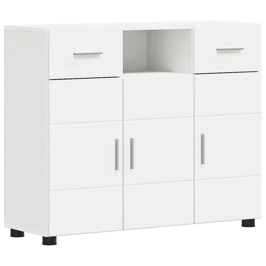 Houten Kast met lade Wit 88,5 x 30,5 x 73 cm Bewerkt hout