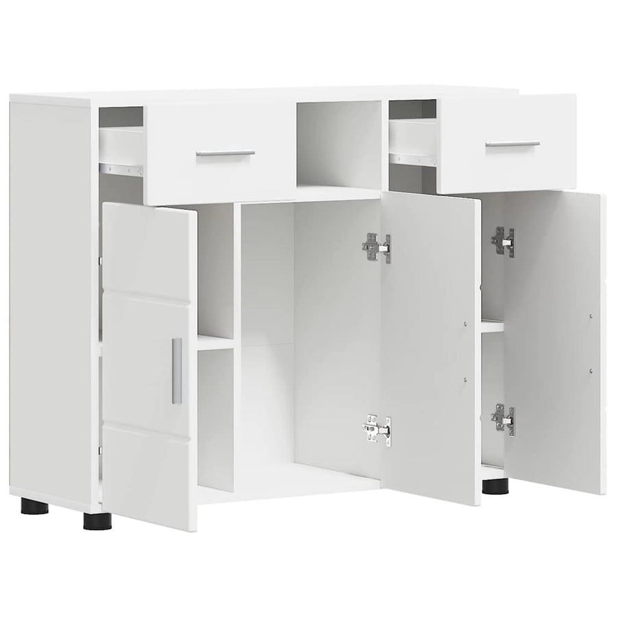 Houten Kast met lade Wit 88,5 x 30,5 x 73 cm Bewerkt hout