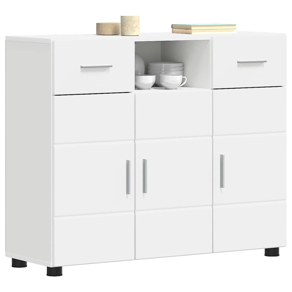 Houten Kast met lade Wit 88,5 x 30,5 x 73 cm Bewerkt hout