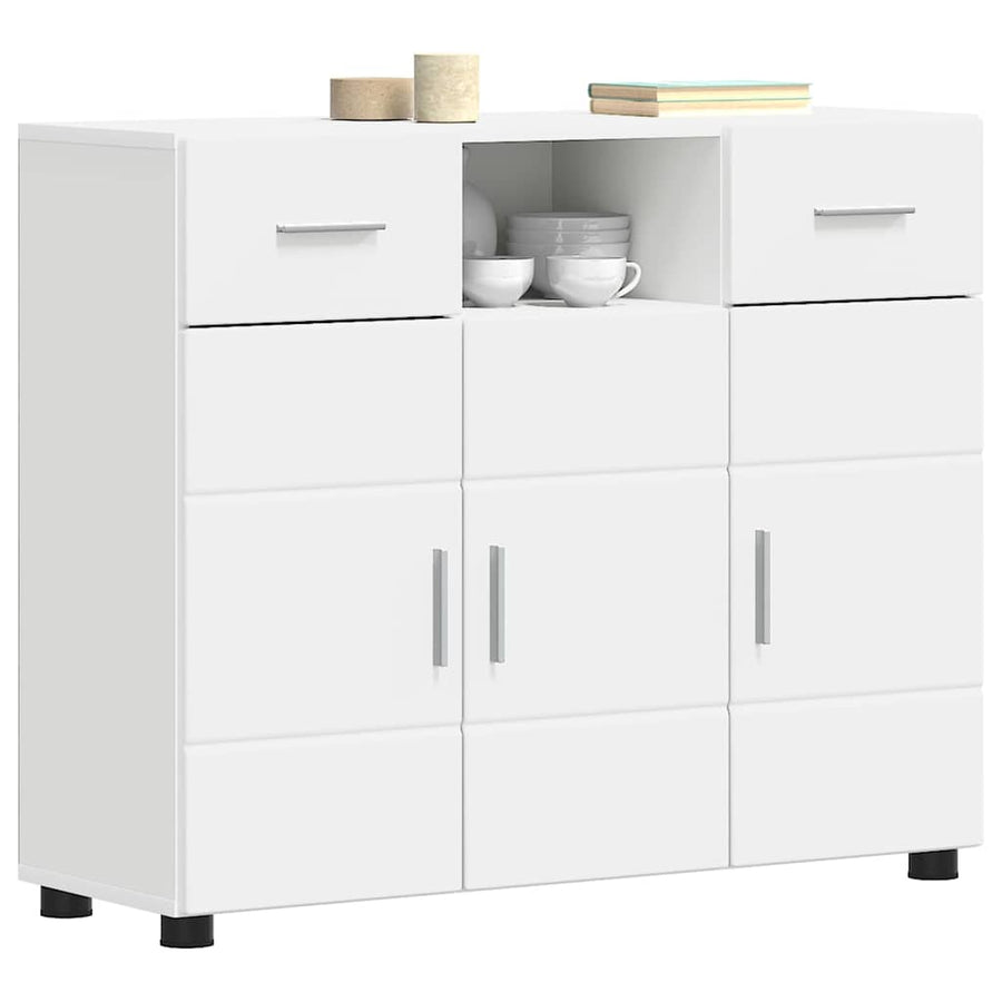 Houten Kast met lade Wit 88,5 x 30,5 x 73 cm Bewerkt hout
