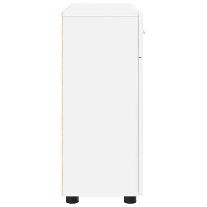 Houten Kast met lade Wit 88,5 x 30,5 x 73 cm Bewerkt hout
