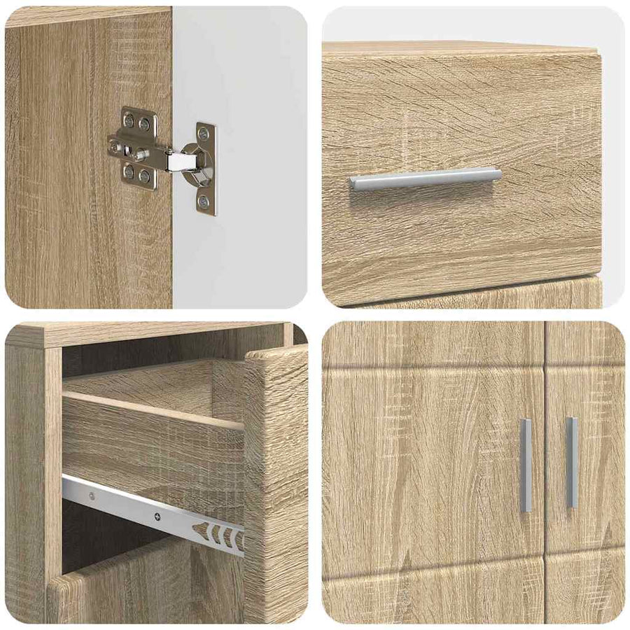 Houten Kast Sonoma Eiken 88,5 x 30,5 x 73 cm Bewerkt hout