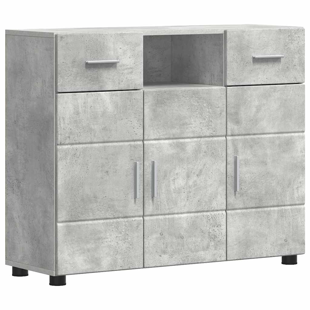 Houten Kast Beton Grijs 88,5 x 30,5 x 73 cm Bewerkt hout