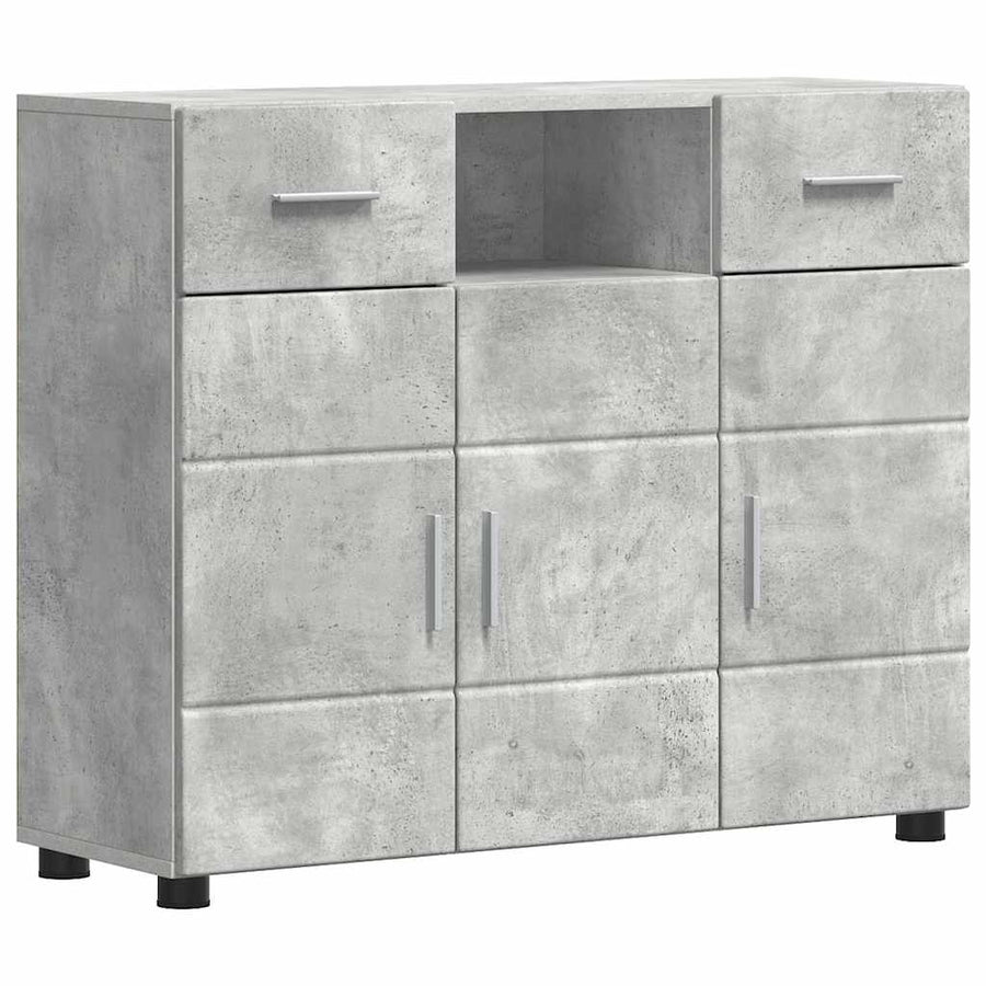 Houten Kast Beton Grijs 88,5 x 30,5 x 73 cm Bewerkt hout