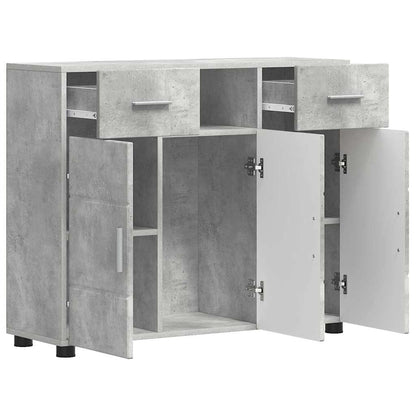 Houten Kast Beton Grijs 88,5 x 30,5 x 73 cm Bewerkt hout