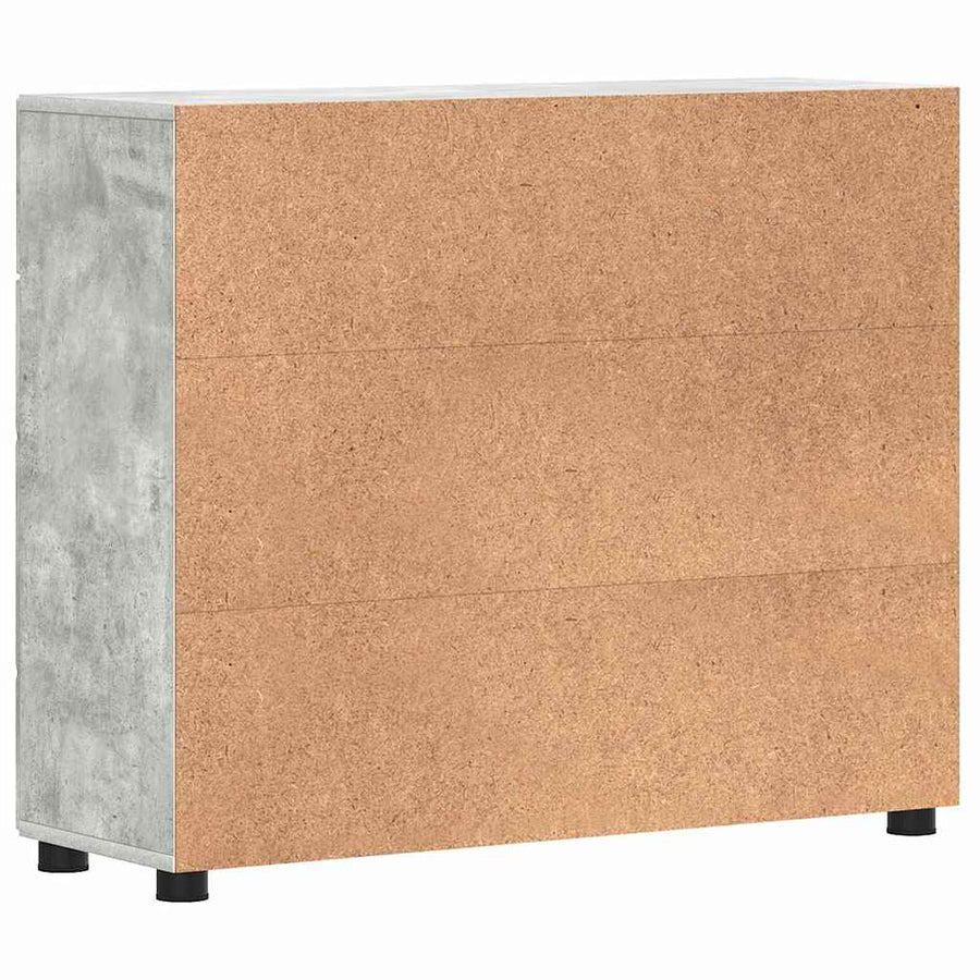 Houten Kast Beton Grijs 88,5 x 30,5 x 73 cm Bewerkt hout