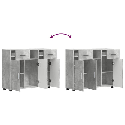 Houten Kast Beton Grijs 88,5 x 30,5 x 73 cm Bewerkt hout