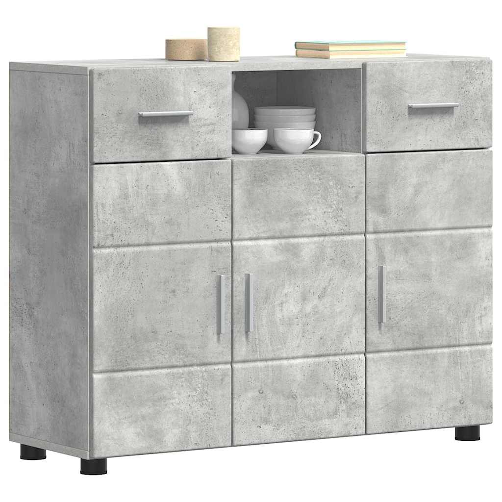 Houten Kast Beton Grijs 88,5 x 30,5 x 73 cm Bewerkt hout