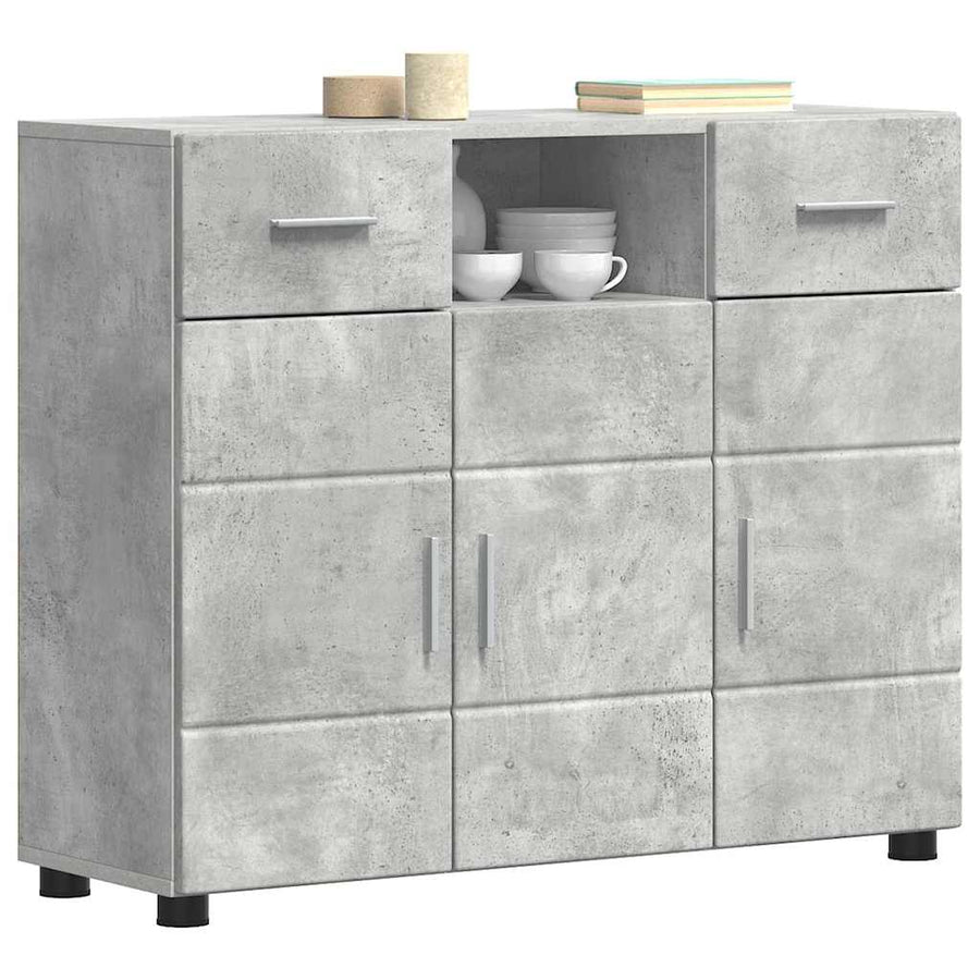 Houten Kast Beton Grijs 88,5 x 30,5 x 73 cm Bewerkt hout