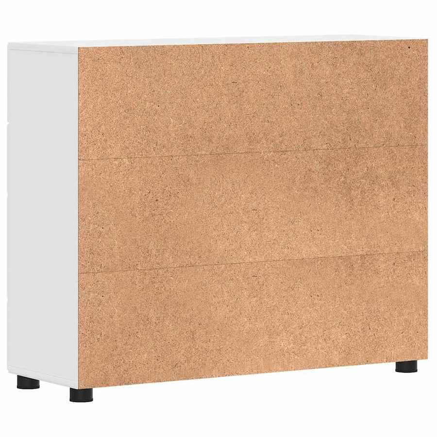 Houten Kast Hoogglans wit 88,5 x 30,5 x 73 cm Bewerkt hout