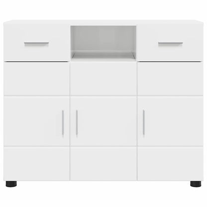 Houten Kast Hoogglans wit 88,5 x 30,5 x 73 cm Bewerkt hout