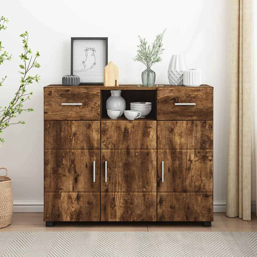Houten Kast Gerookt eiken 88,5 x 30,5 x 73 cm Bewerkt hout