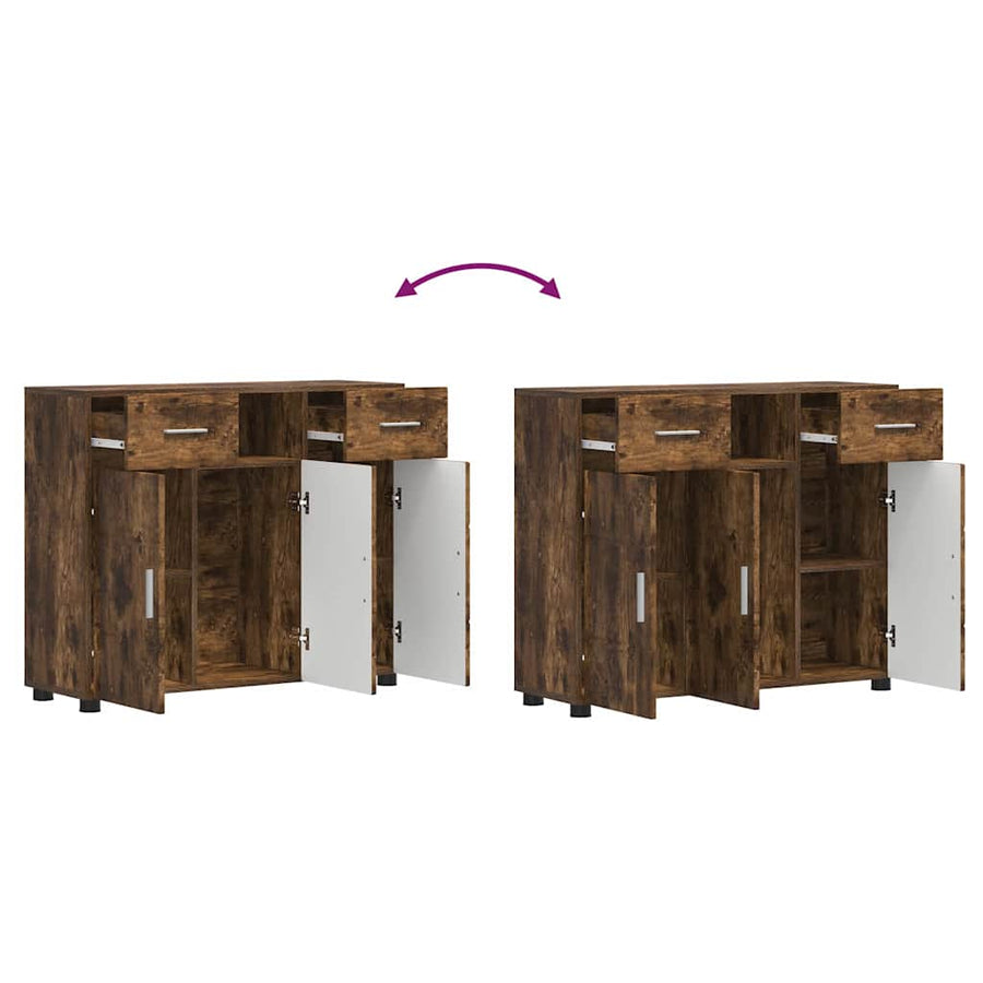 Houten Kast Gerookt eiken 88,5 x 30,5 x 73 cm Bewerkt hout