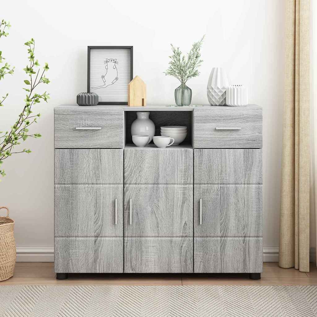 Houten Kast Grijs Sonoma 88,5 x 30,5 x 73 cm Bewerkt hout