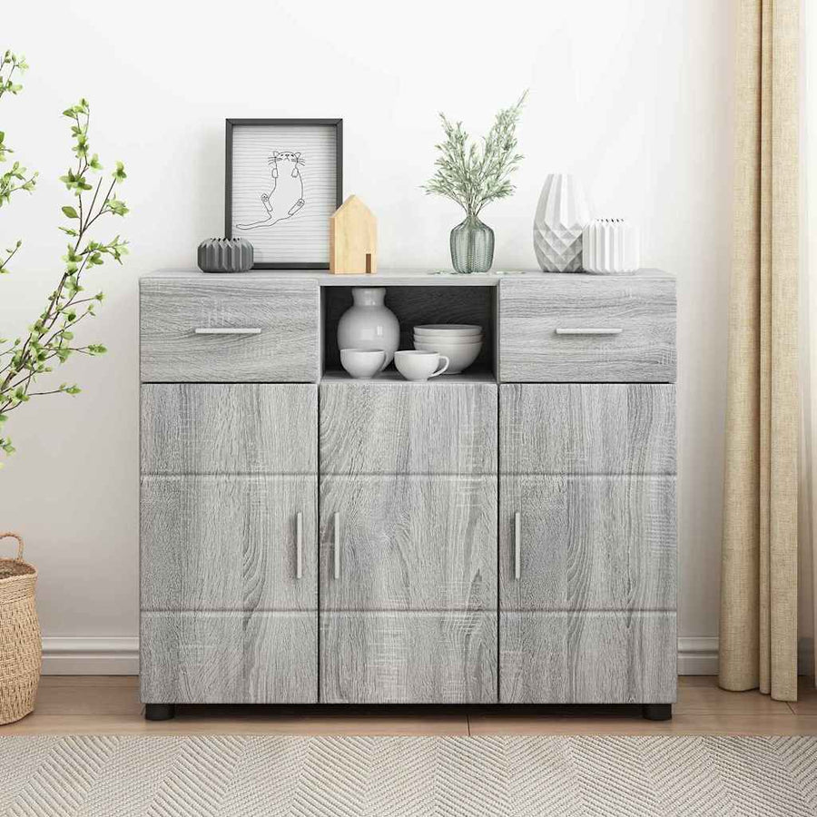 Houten Kast Grijs Sonoma 88,5 x 30,5 x 73 cm Bewerkt hout