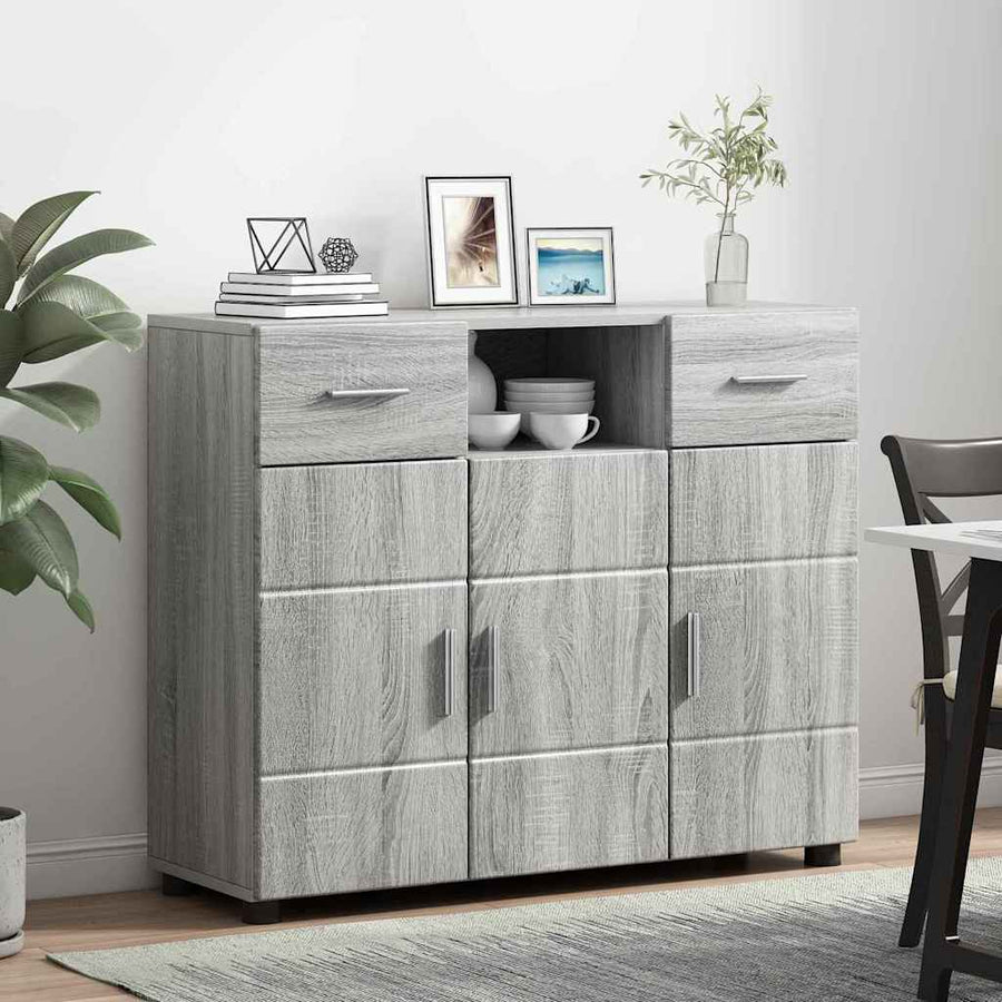 Houten Kast Grijs Sonoma 88,5 x 30,5 x 73 cm Bewerkt hout